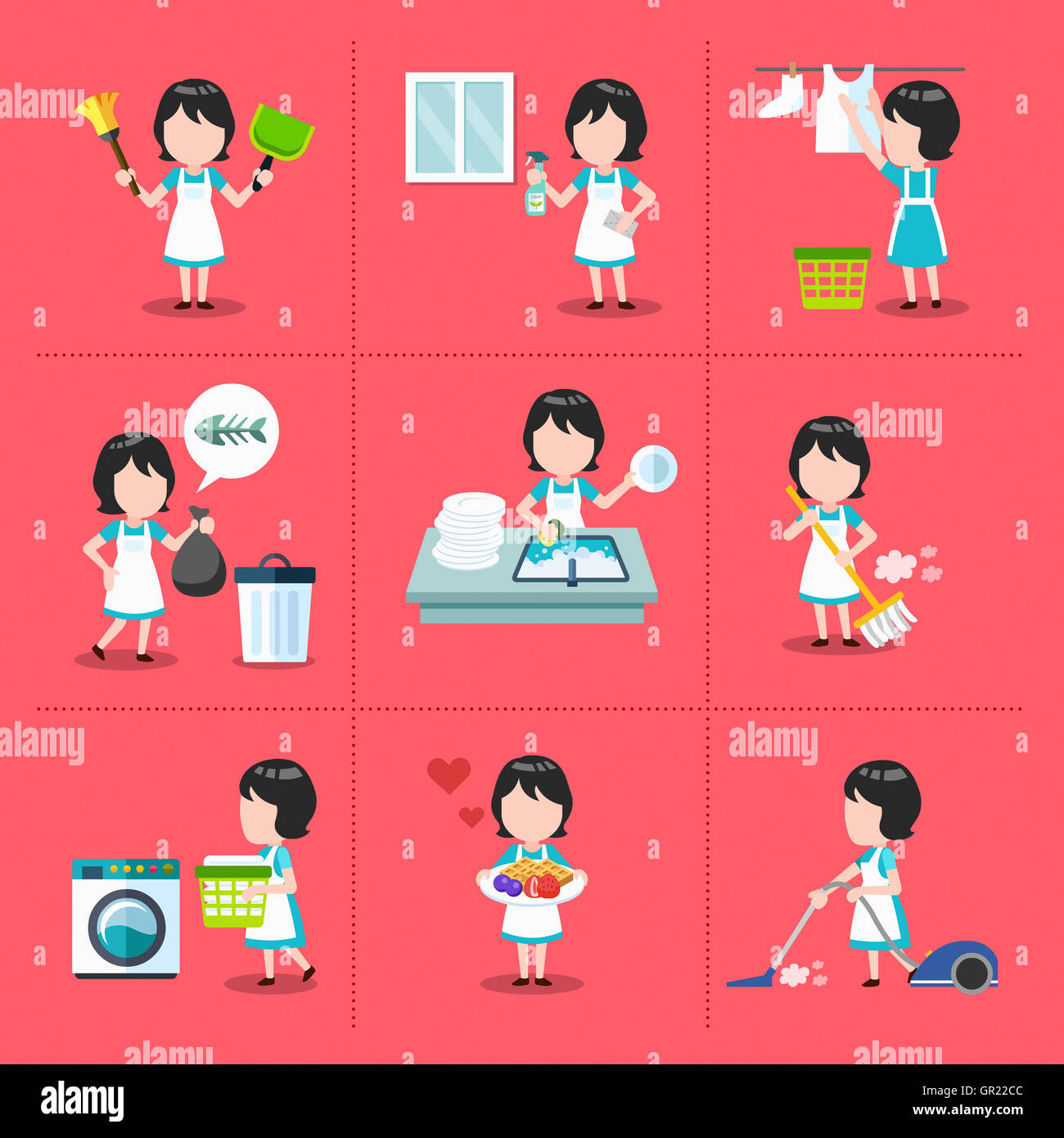 house chore icons stock photo 117445116 alamy house chore