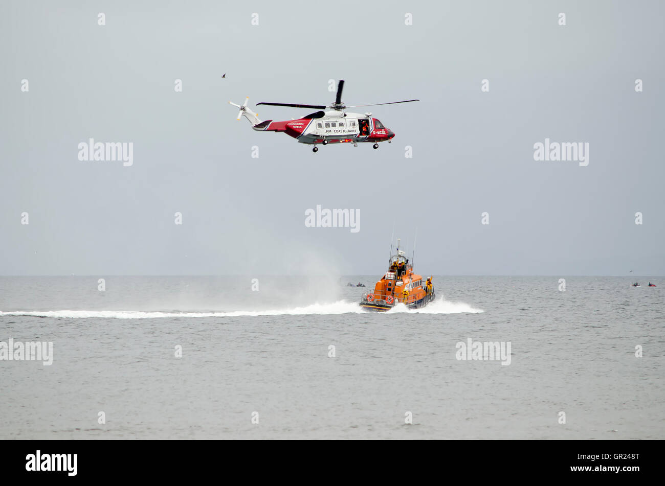 Coastguard Rescue Helicopter Stock Photo