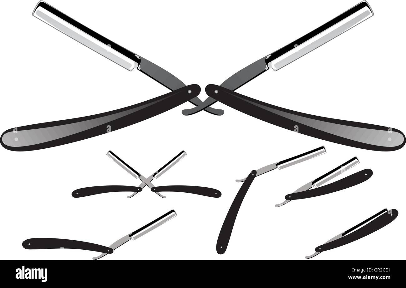 Straight Razor Stock Vector Images - Alamy
