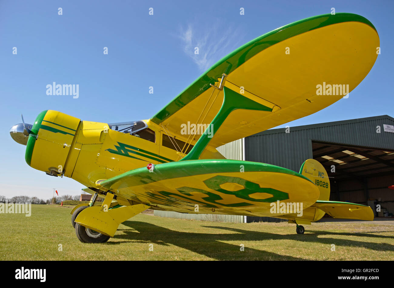 american vintage aircraft bi-plane 1940's Stock Photo