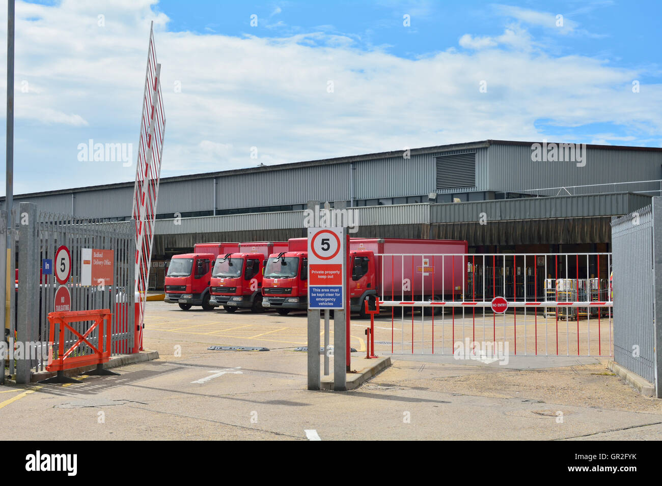 The Royal Mail Sorting Office in Bedford, Bedfordshire, England Stock Photo