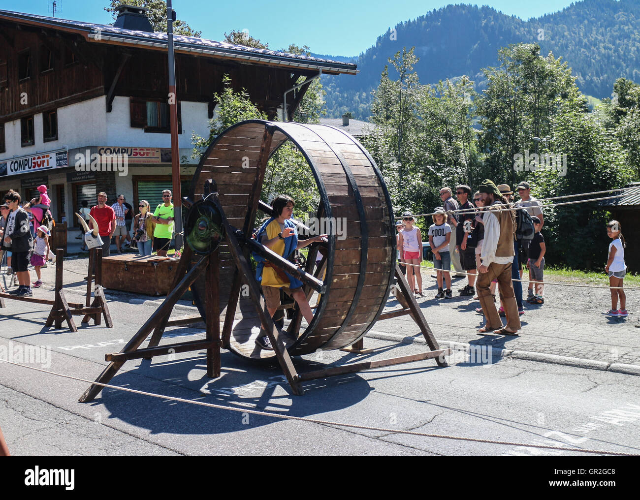 Medieval fest in Praz-sur-Arly (Savoie) Stock Photo