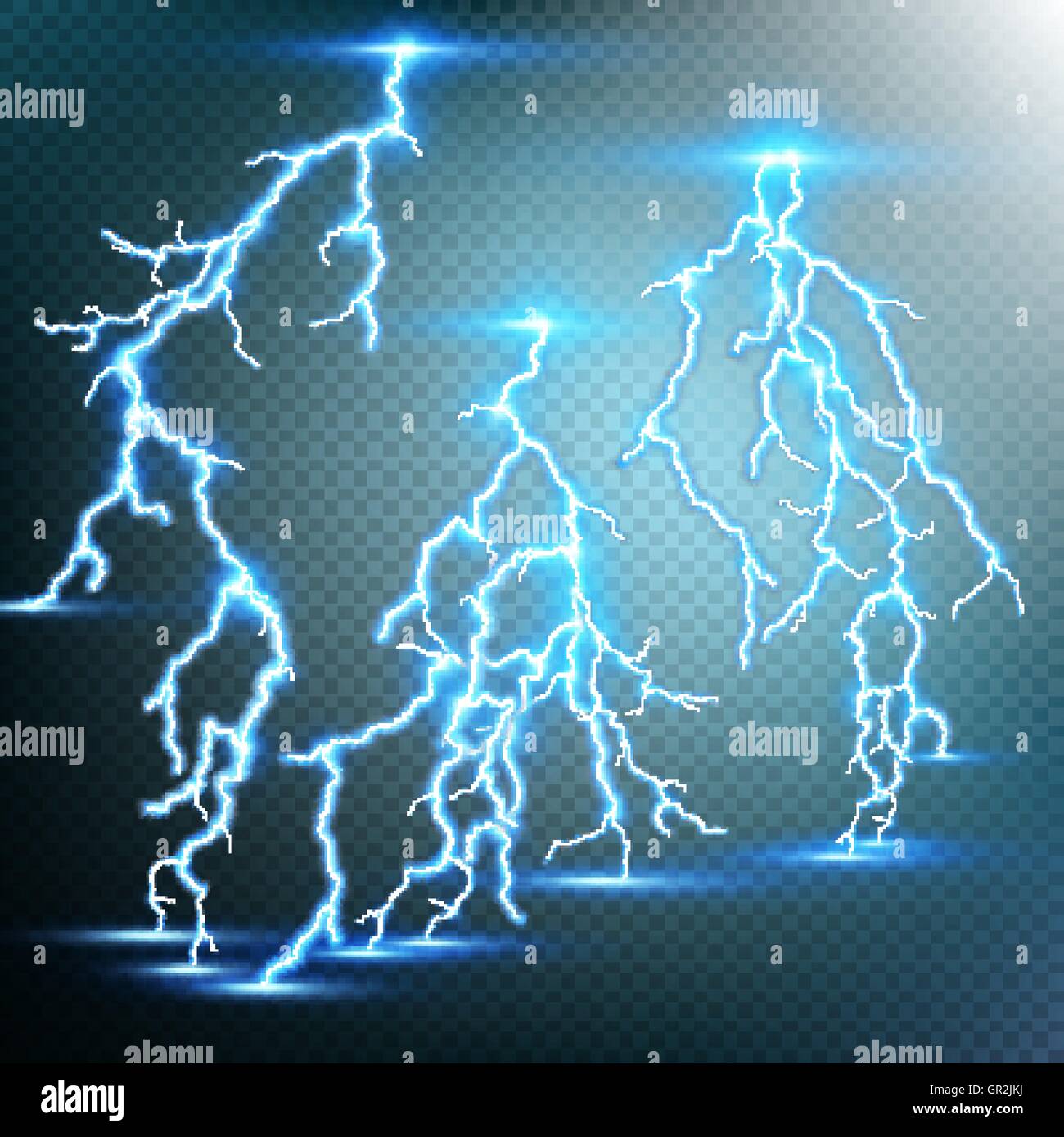 Thunder-storm and lightnings. EPS 10 Stock Vector Image & Art - Alamy