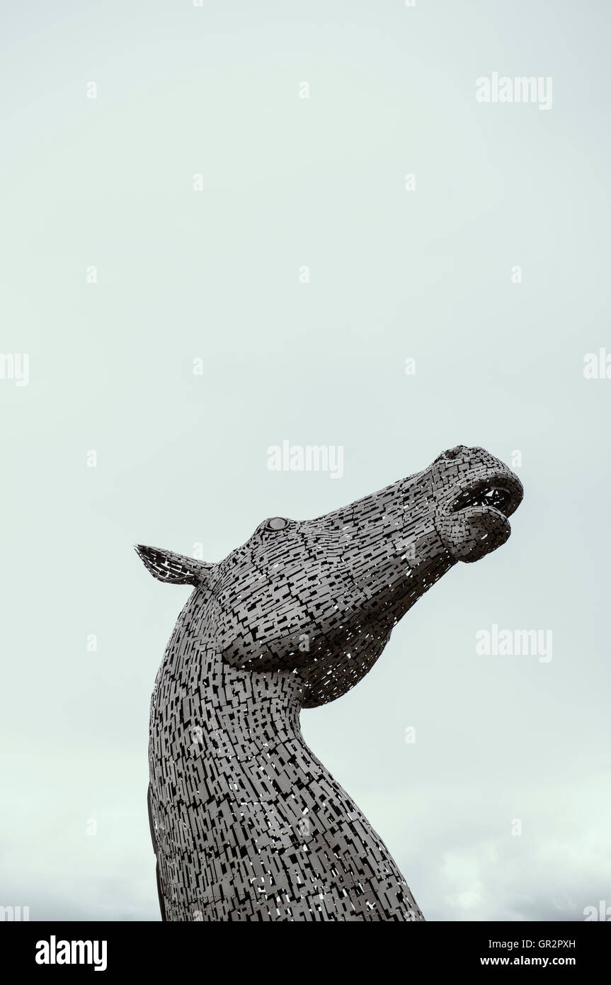 The Kelpies horse head sculptures at The Helix park in Falkirk