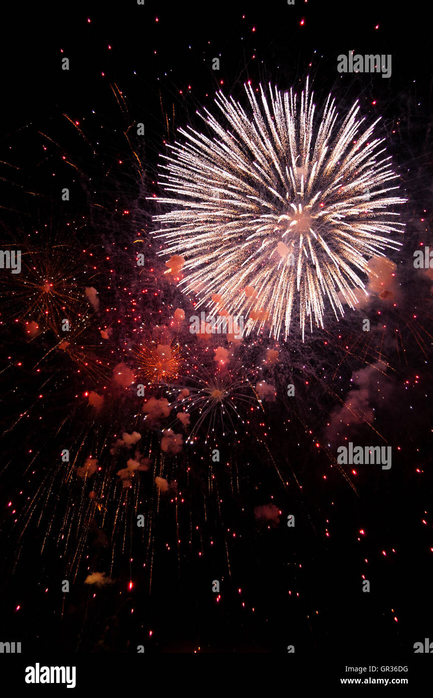 Fireworks show during the National Pyrotechnic Festival (Feria Nacional