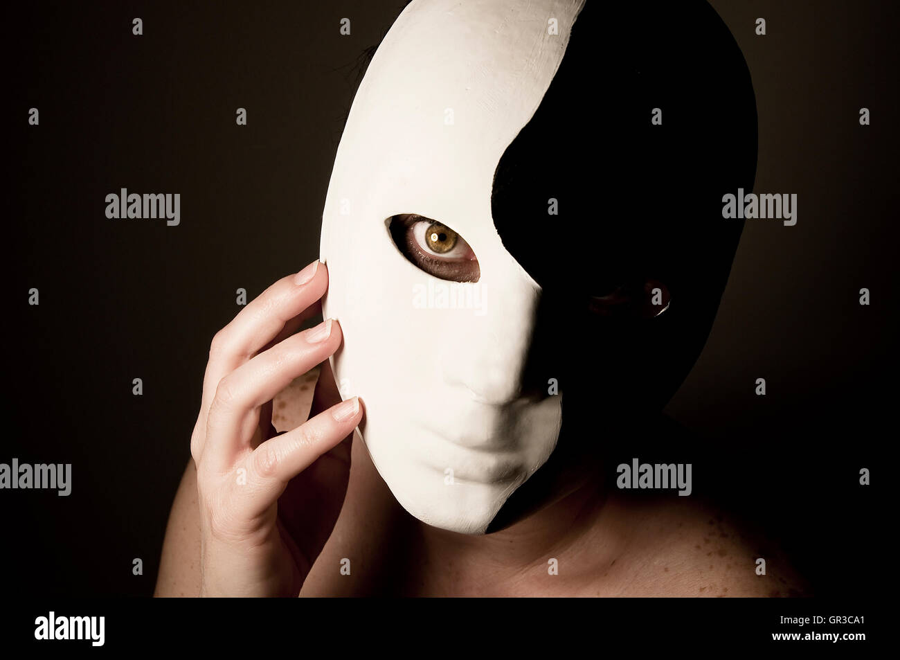 Yin and Yang mask Stock Photo - Alamy