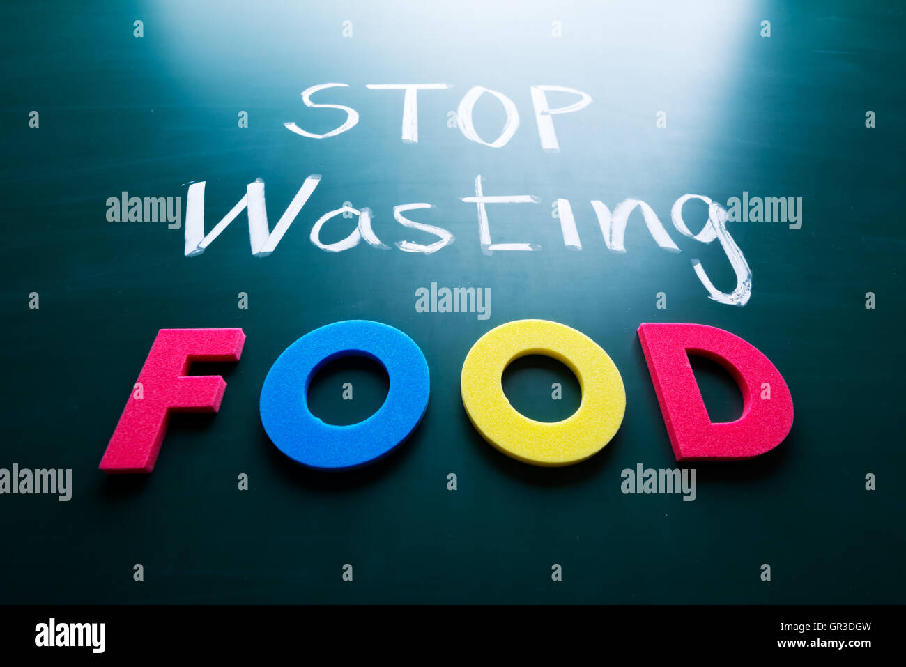 Stop wasting food concept Stock Photo
