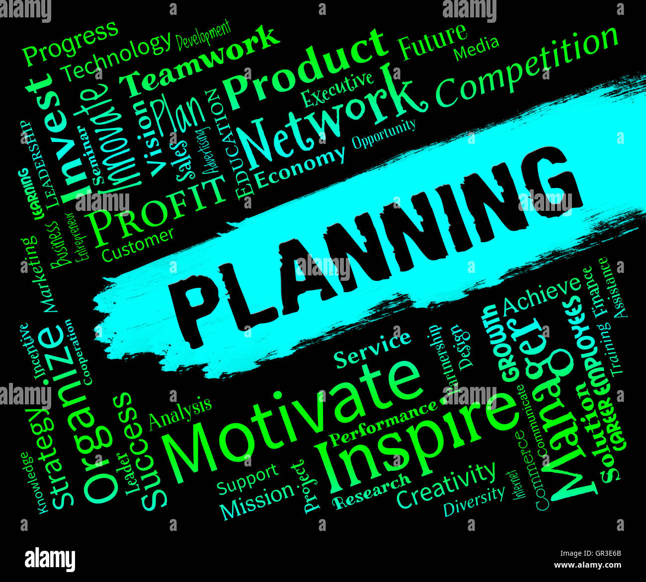 Planning words meaning organize organization hires stock photography