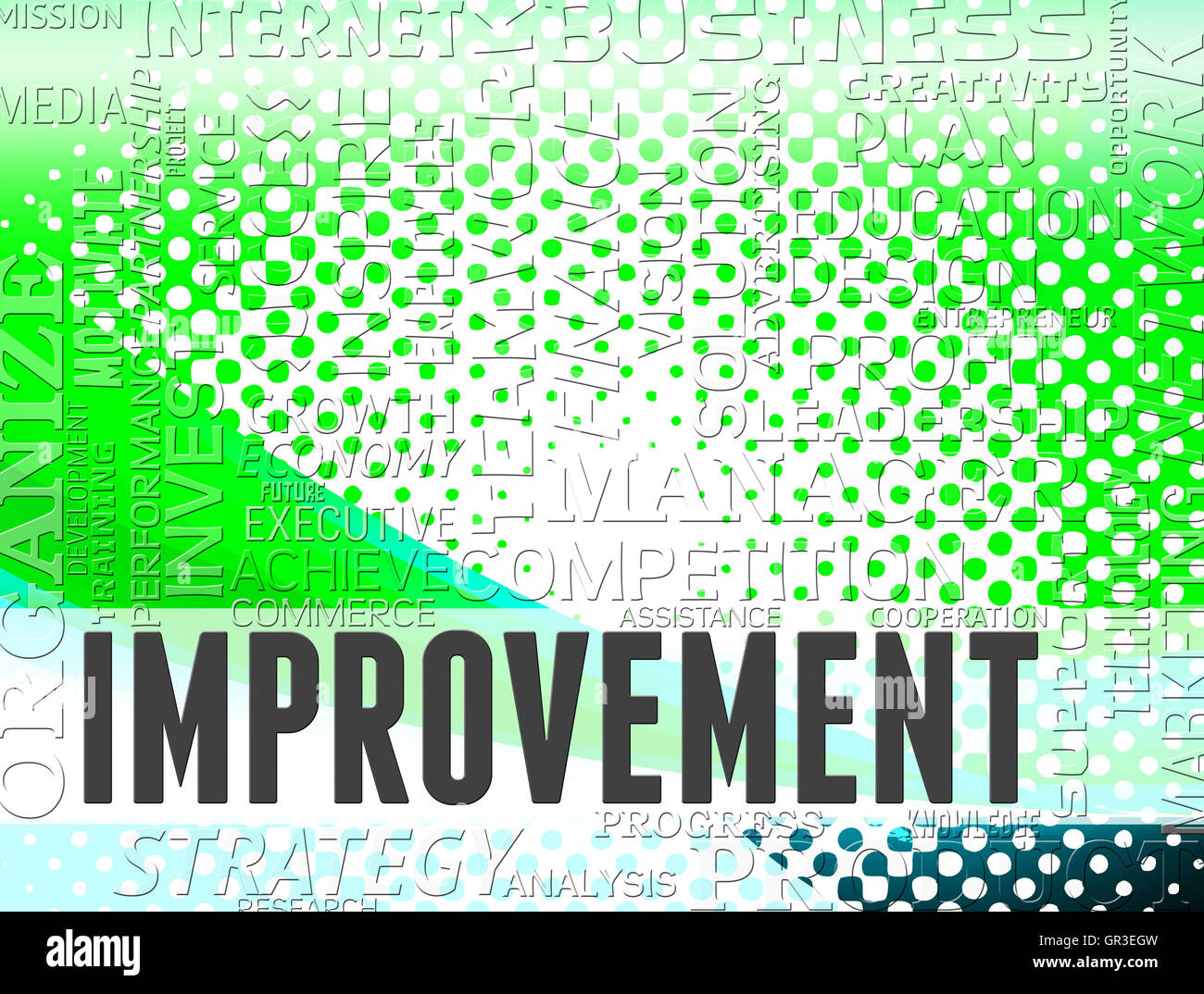 Improvement Words Showing Enhancement Better And Upgraded Stock Photo