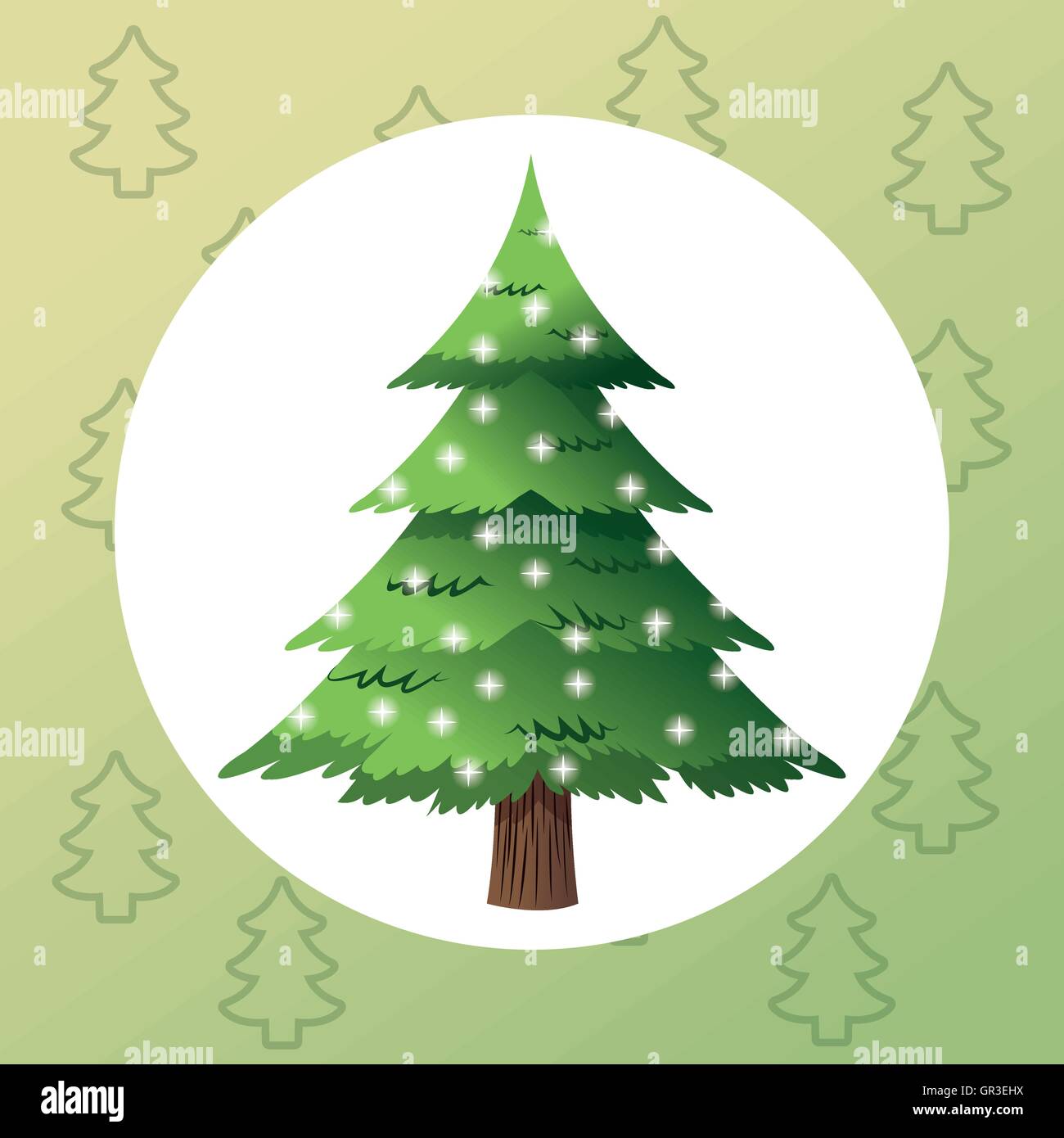 merry christmas pinetree design Stock Vector Image & Art - Alamy