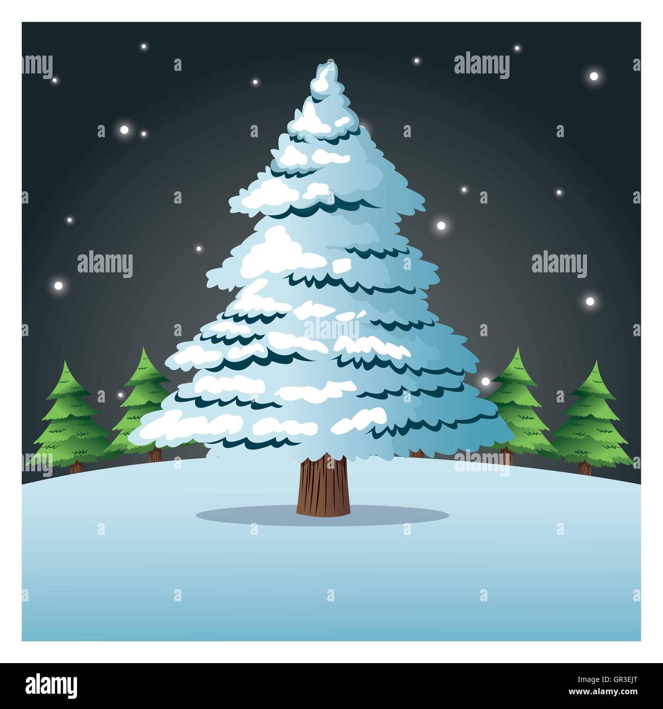 merry christmas pinetree design Stock Vector Image & Art - Alamy