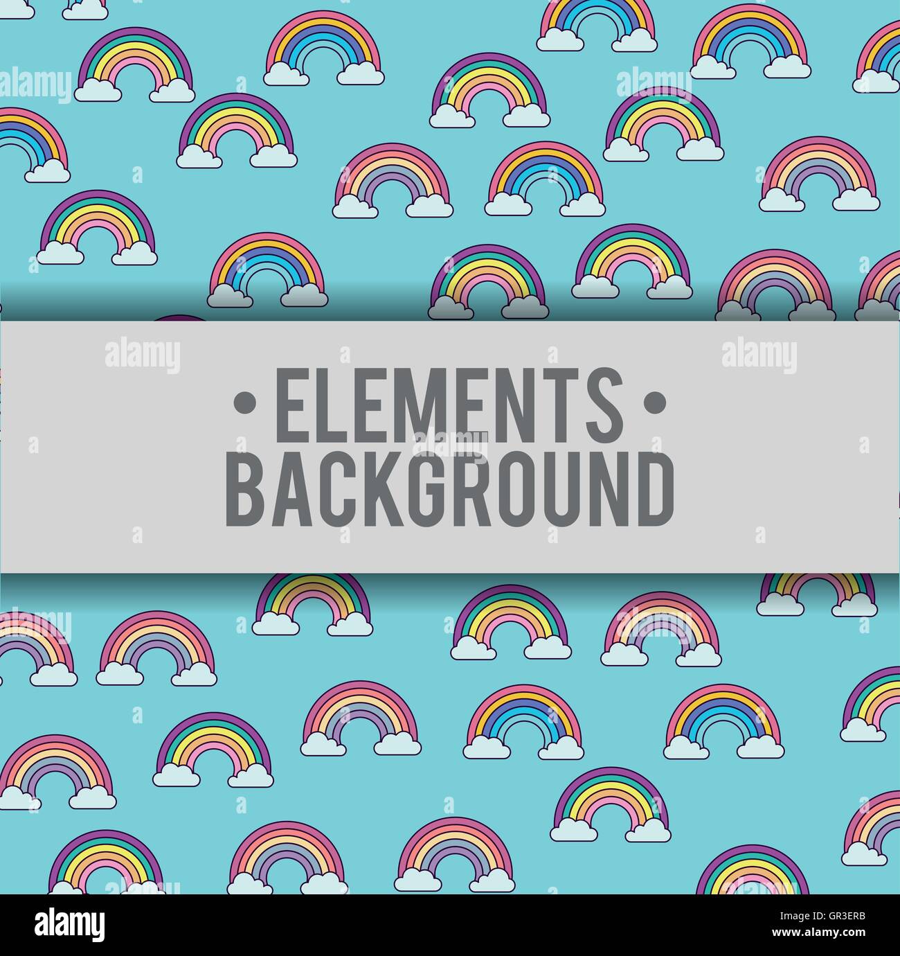 clouds rainbows background design Stock Vector Image & Art - Alamy