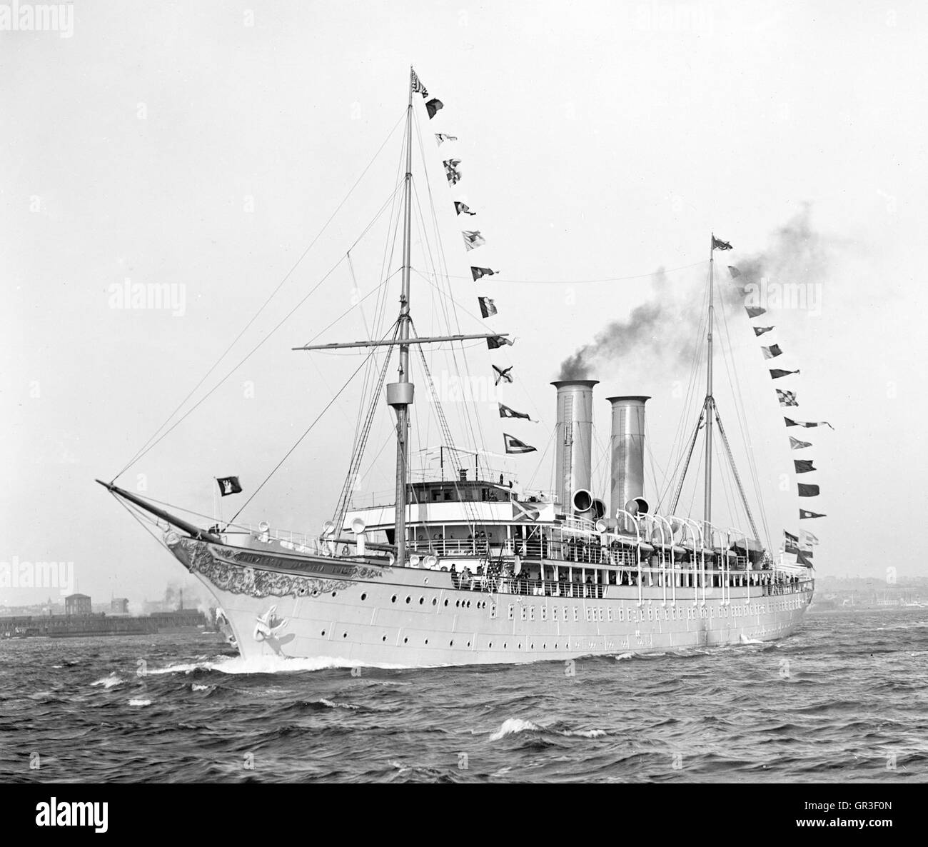 PRINZESSIN VICTORIA LUISE German passenger ship of the Hamburg-American Line about 1905. Considered to be the first  ship designed for cruising holidays. Stock Photo