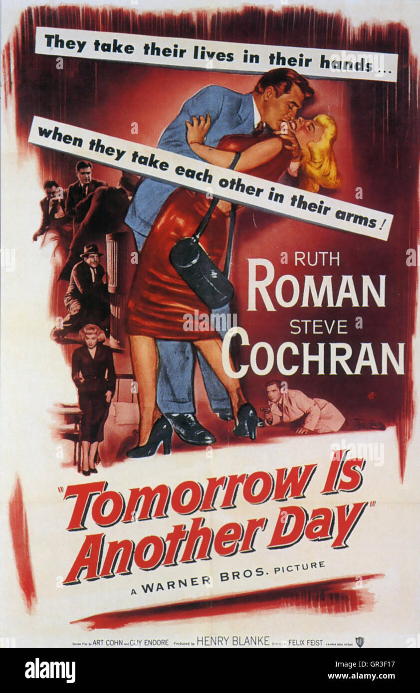 TOMORROW IS ANOTHER DAY 1950 Warner Bros film with Ruth Roman and Steve Cochran Stock Photo