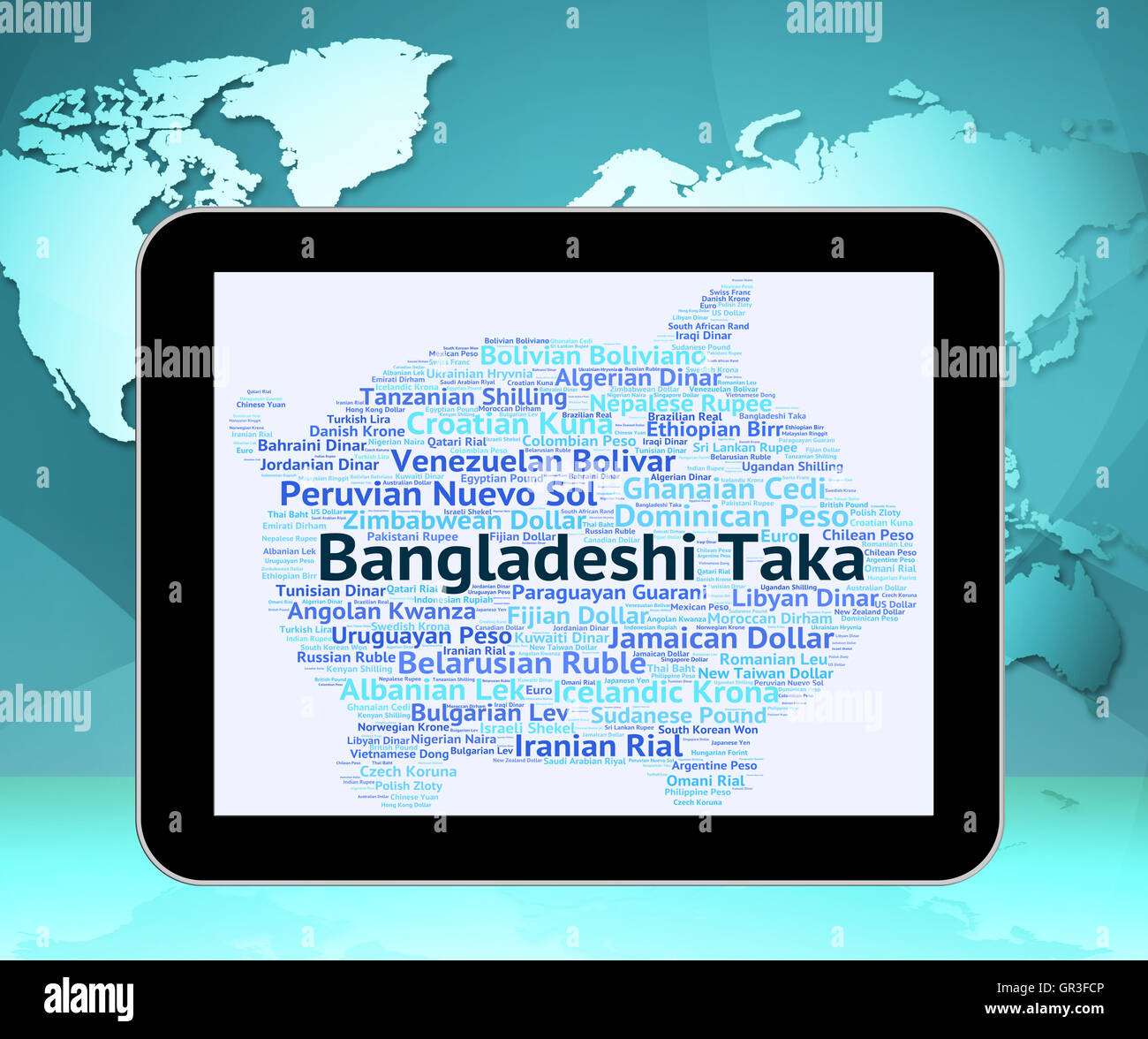 Bangladeshi Taka Showing Worldwide Trading And Banknote Stock Photo - Alamy