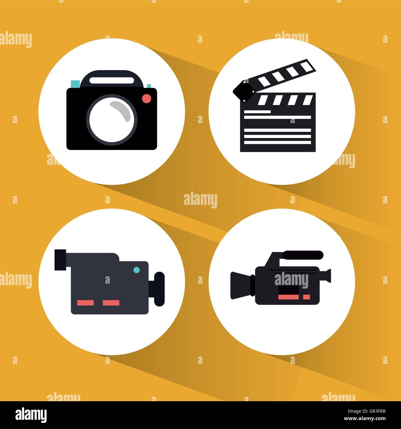 Video movie and media icon set Stock Vector Image & Art - Alamy