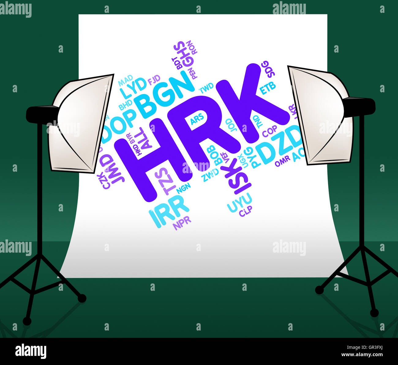 Hrk Currency Showing Worldwide Trading And Coin Stock Photo - Alamy
