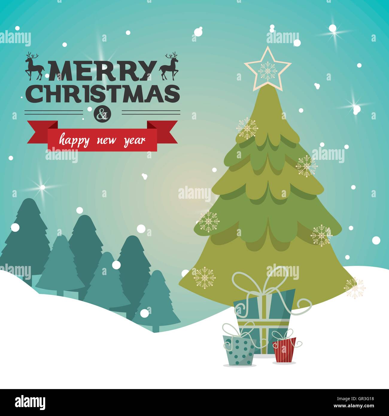 Decorative pinetree Stock Vector Images - Alamy