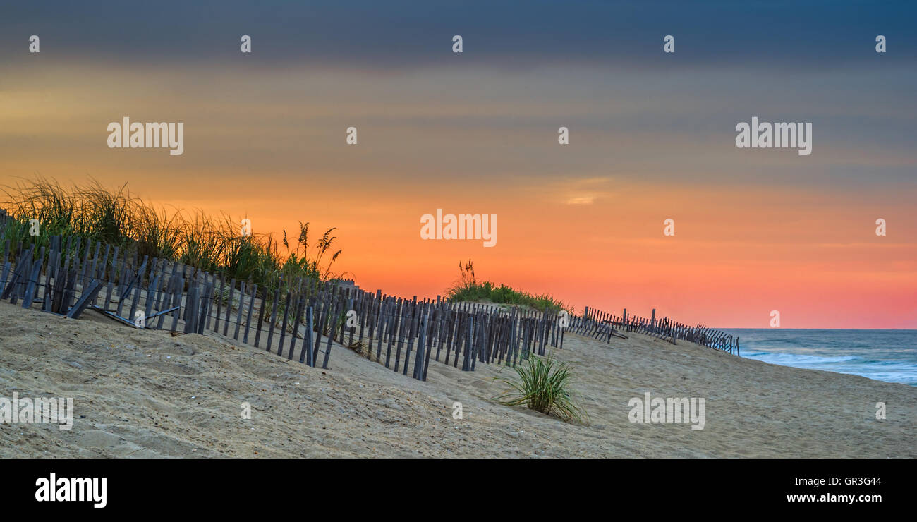 Sunset at Nags Head North Carolina Beach Stock Photo Alamy
