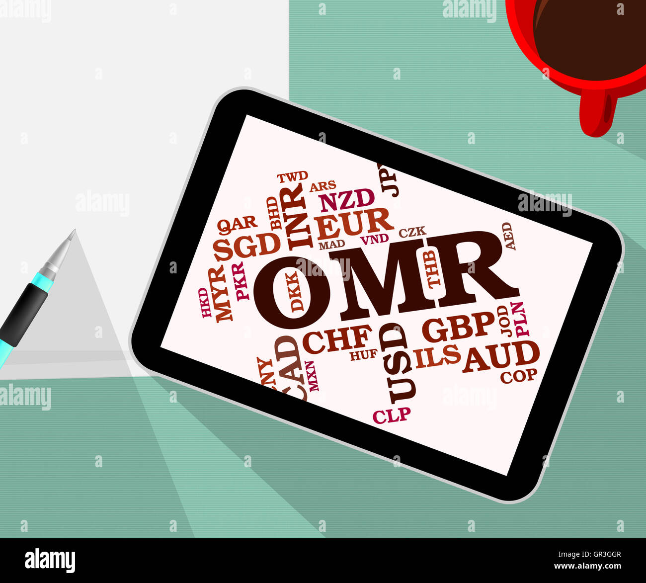 Omr Currency Meaning Oman Rials And Market Stock Photo Alamy