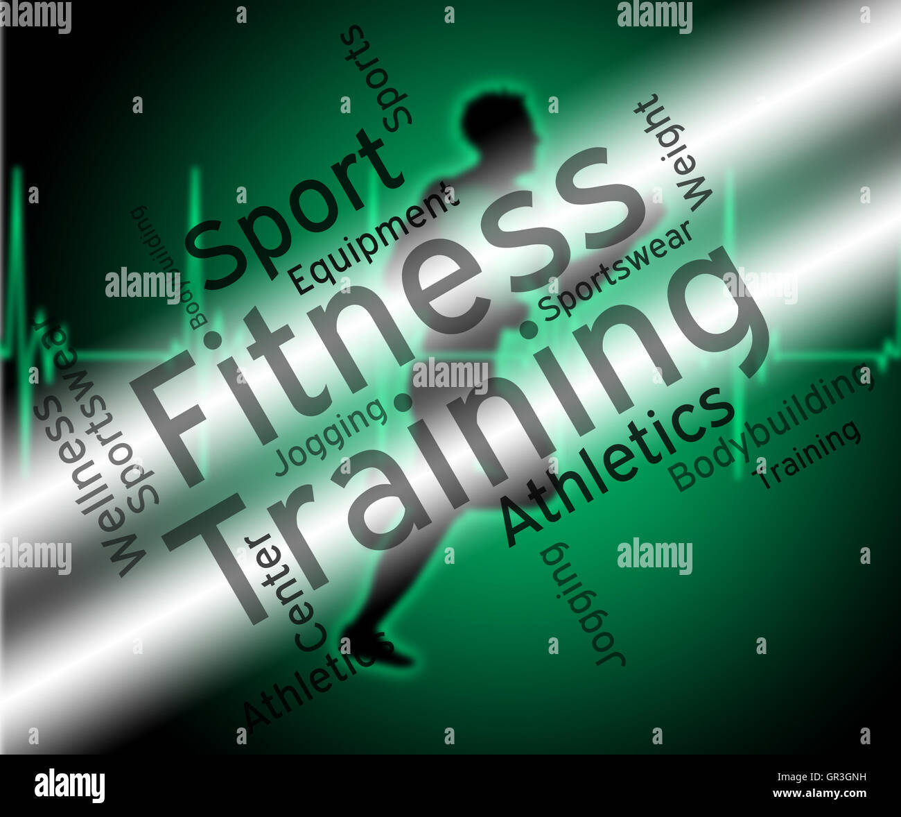 Fitness Training Meaning Aerobic Text And Words Stock Photo Alamy