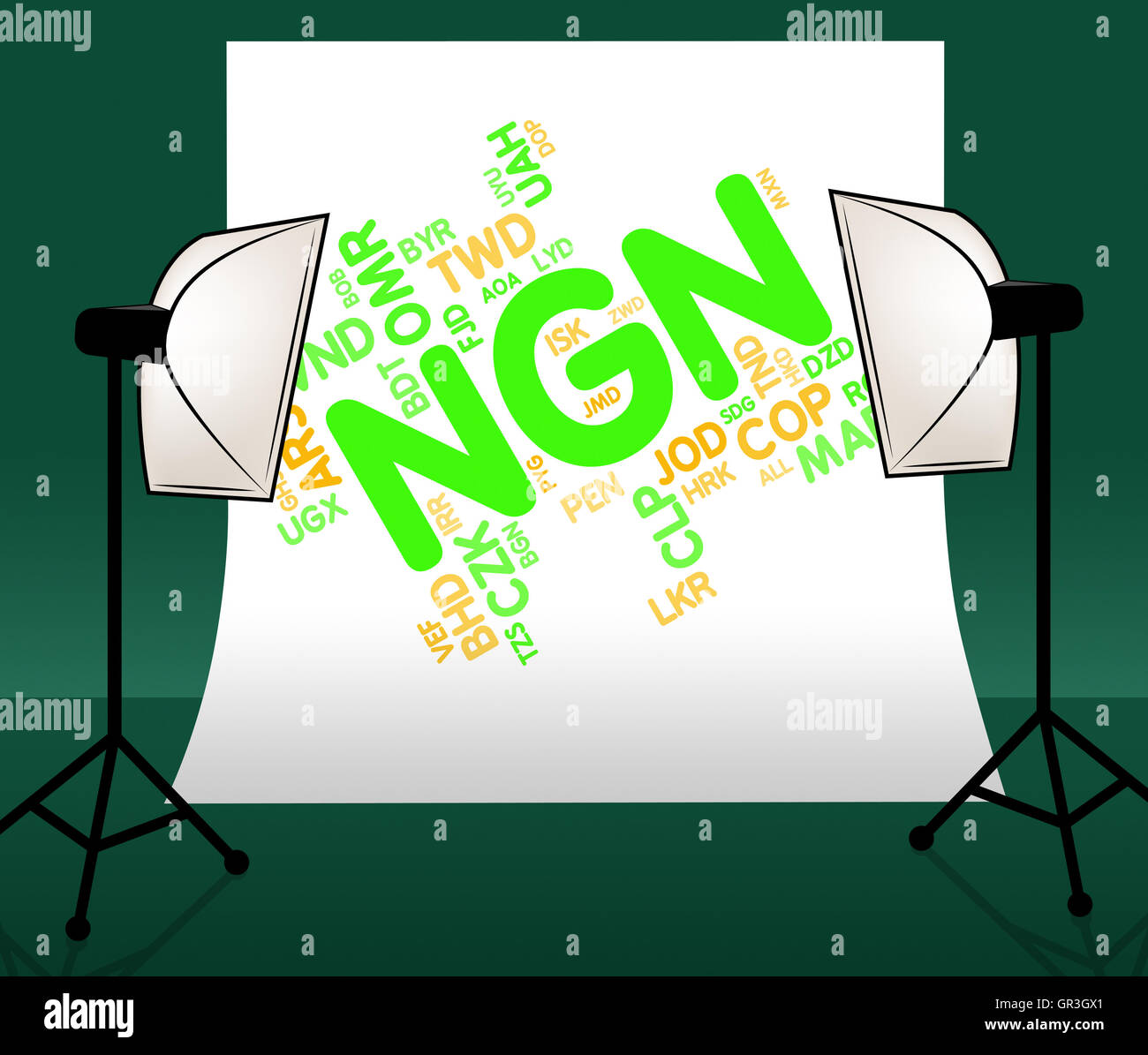 Ngn Currency Showing Nigerian Naira And Banknote Stock Photo - Alamy