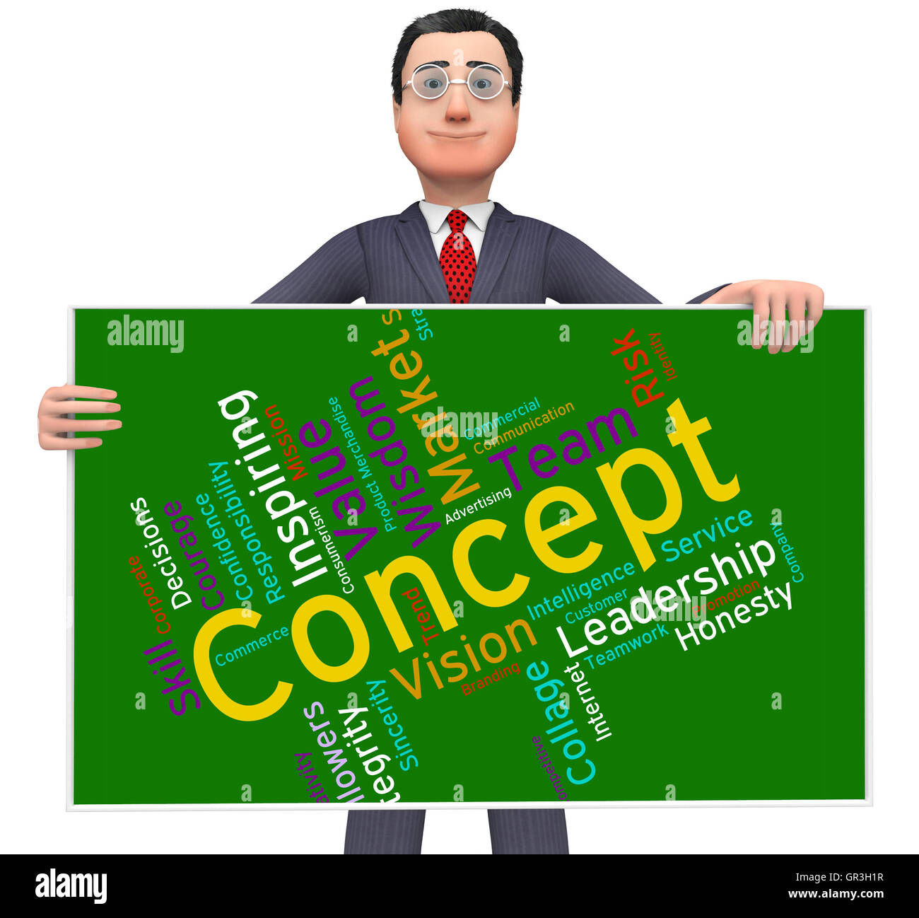 Concept Word Showing Conceptualization Notion And Hypothesis Stock 