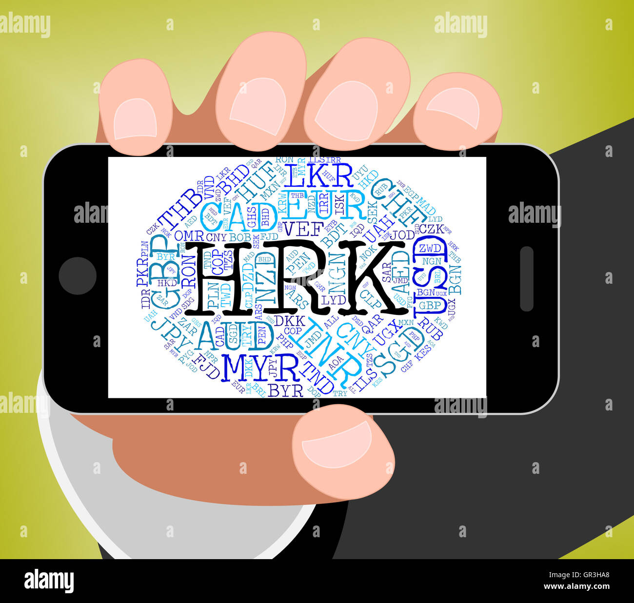 Hrk Currency Representing Foreign Exchange And Coin Stock Photo