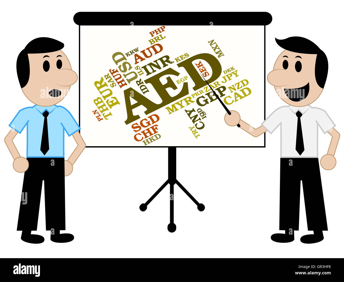 Aed Currency Representing United Arab