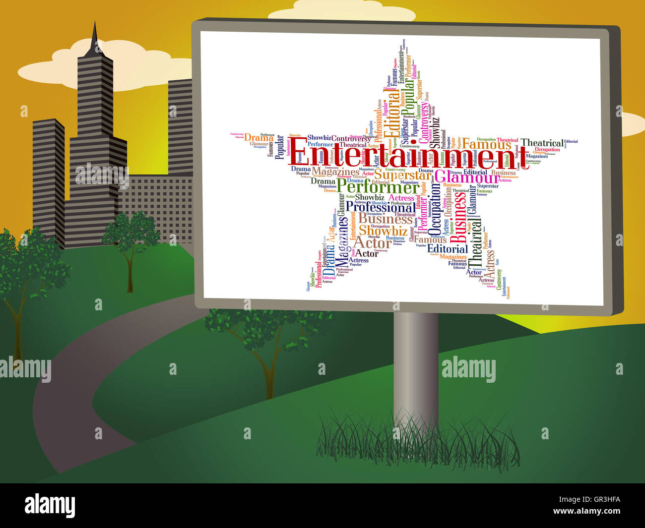 Entertainment Star Meaning Hollywood Movies And Fun Stock Photo Alamy