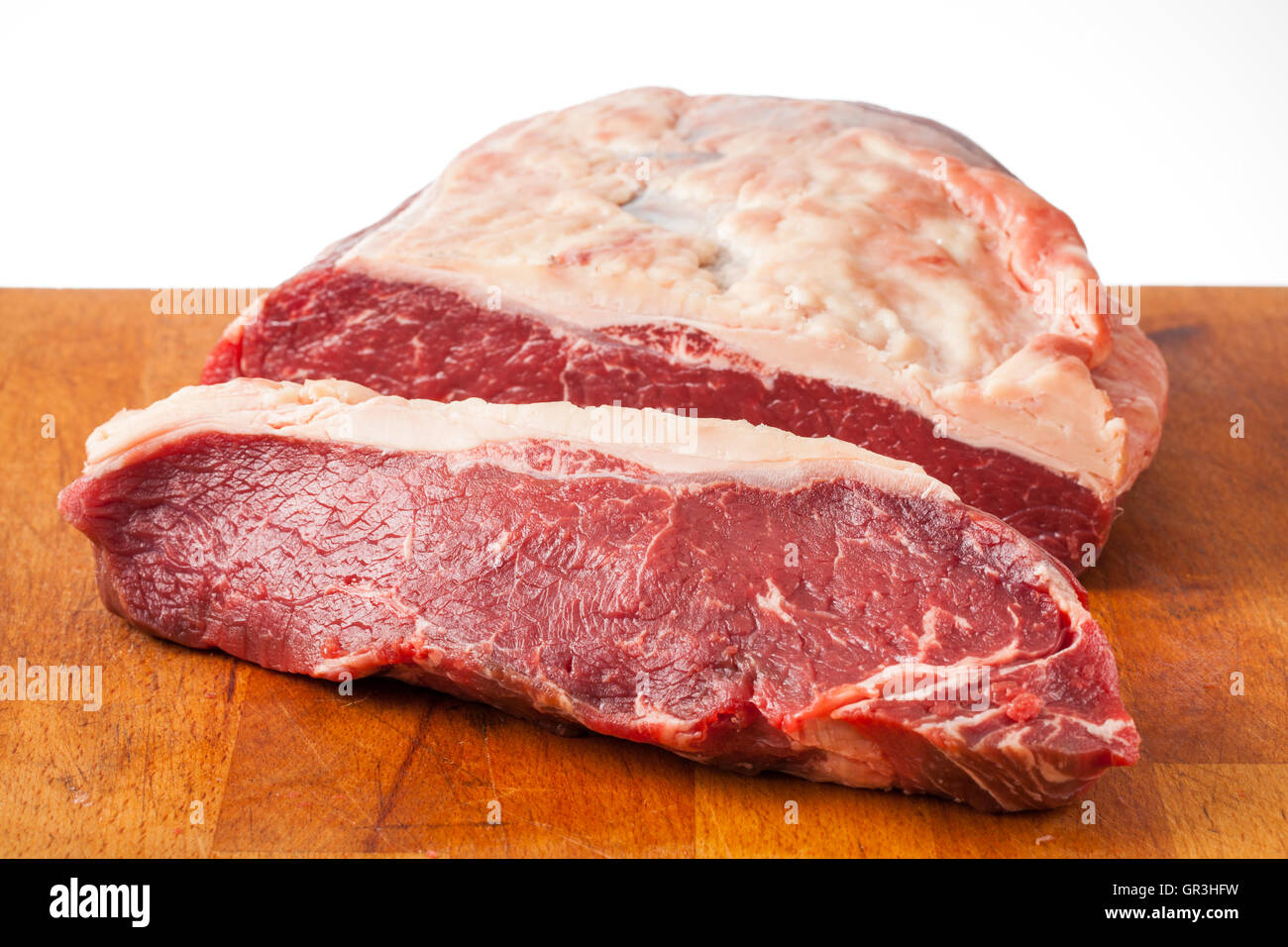 Sirloin Steak Joint Raw Stock Photo Alamy