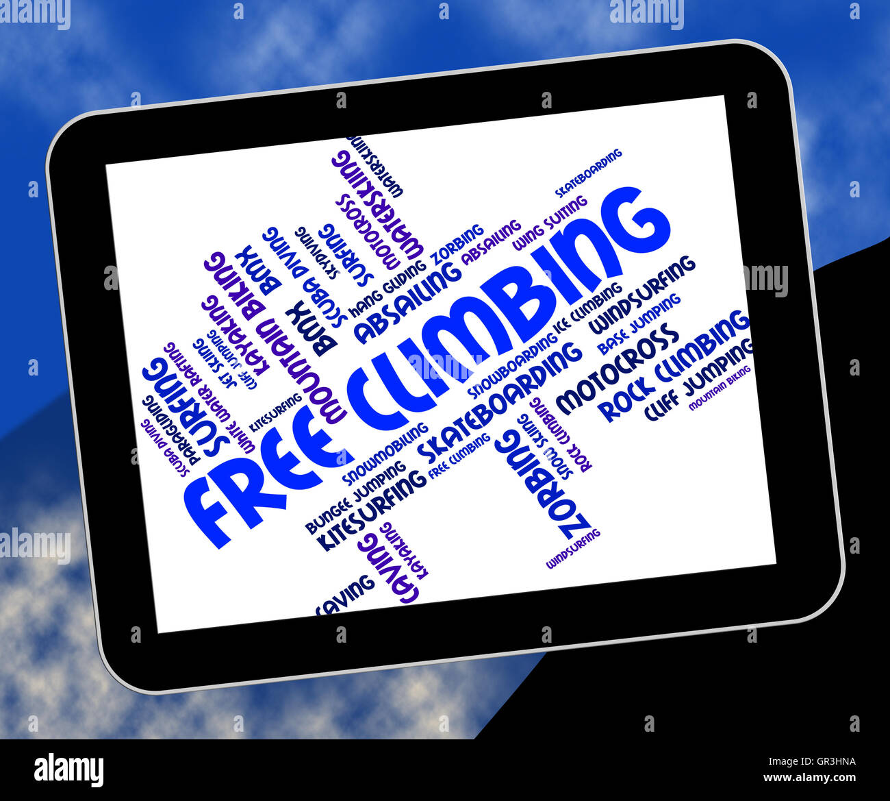 Free Climbing Words Representing Mountains Rocks And Text Stock Photo