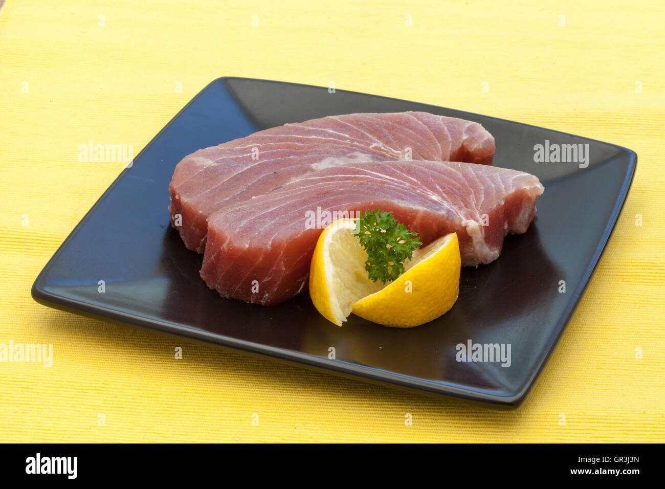 Tuna Steak Fresh Stock Photo Alamy