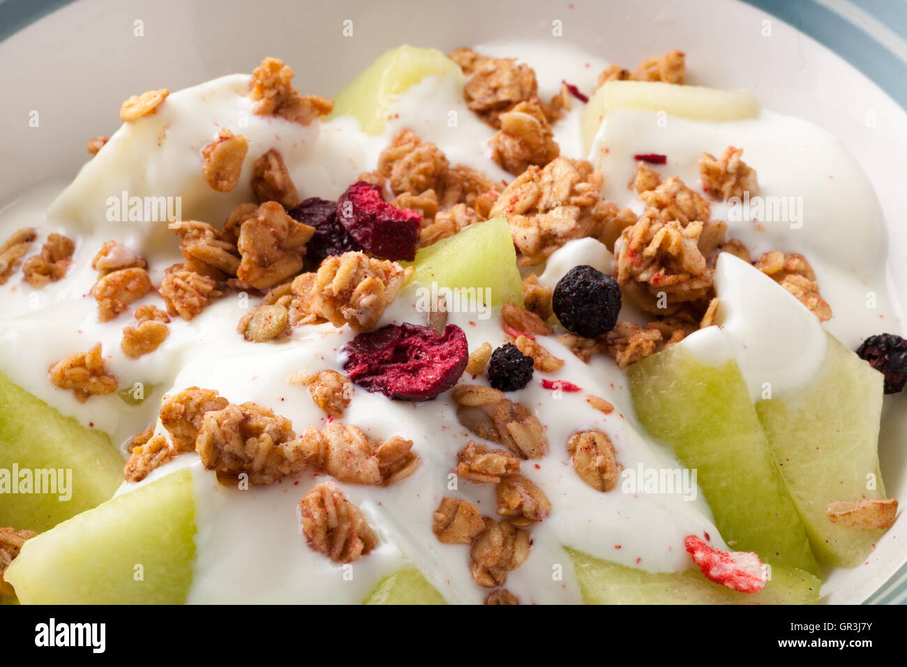Healthy Fruit and Yogurt Breakfast Stock Photo - Alamy