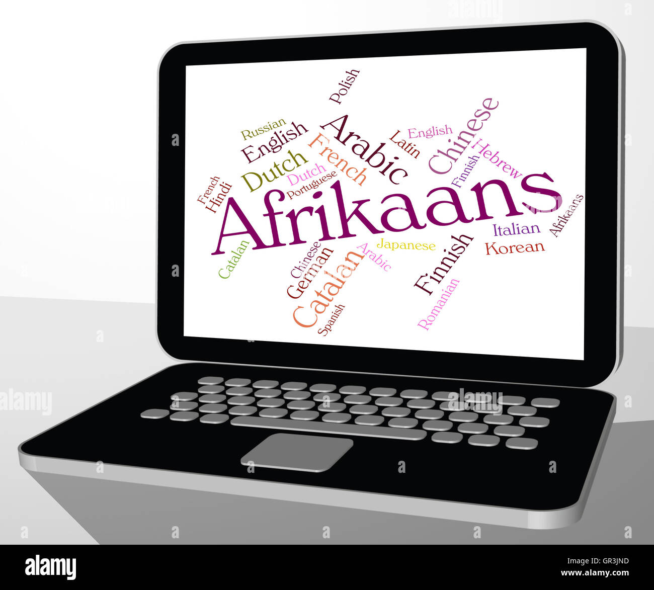 Afrikaans Language Representing Words Word And Lingo Stock Photo