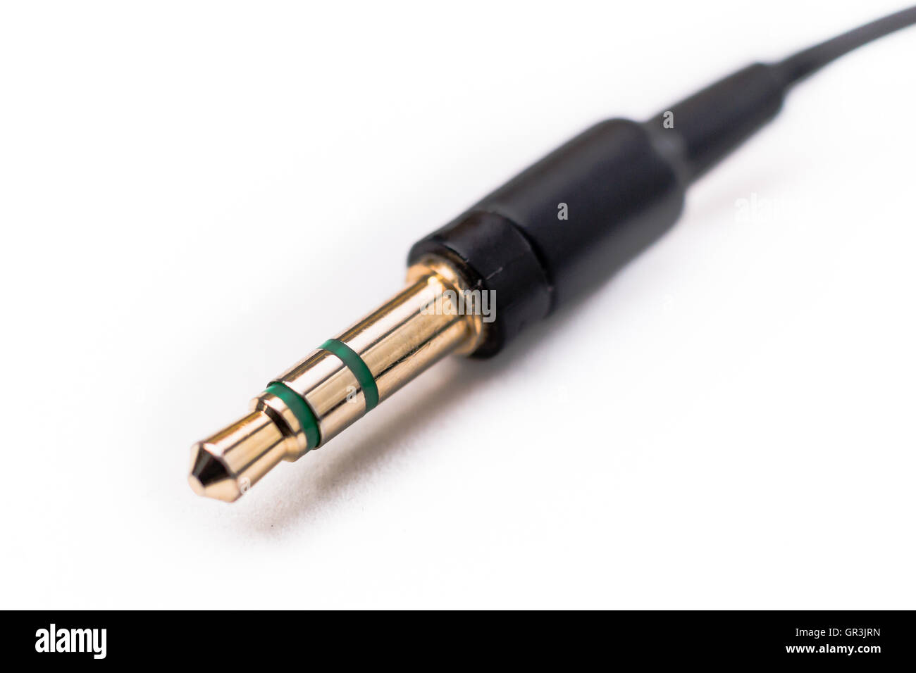 Close up of a 3.5mm stereo headphone jack. Stock Photo