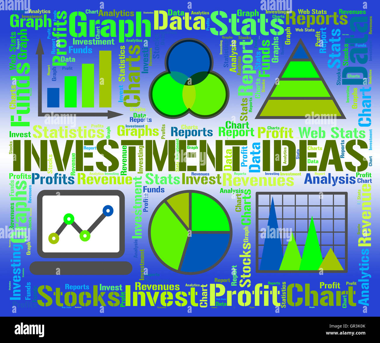 Investment Ideas Indicating Plan Invests And Savings Stock Photo Alamy