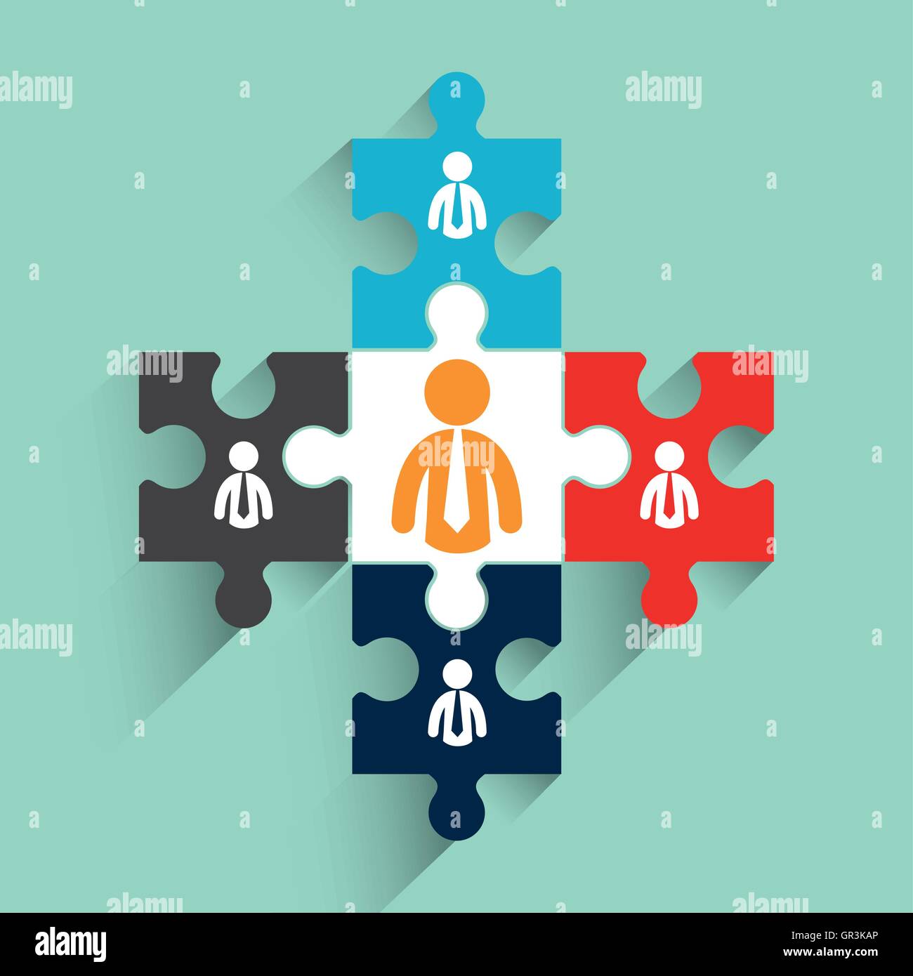 pictograms puzzle teamwork support design Stock Vector Image & Art - Alamy