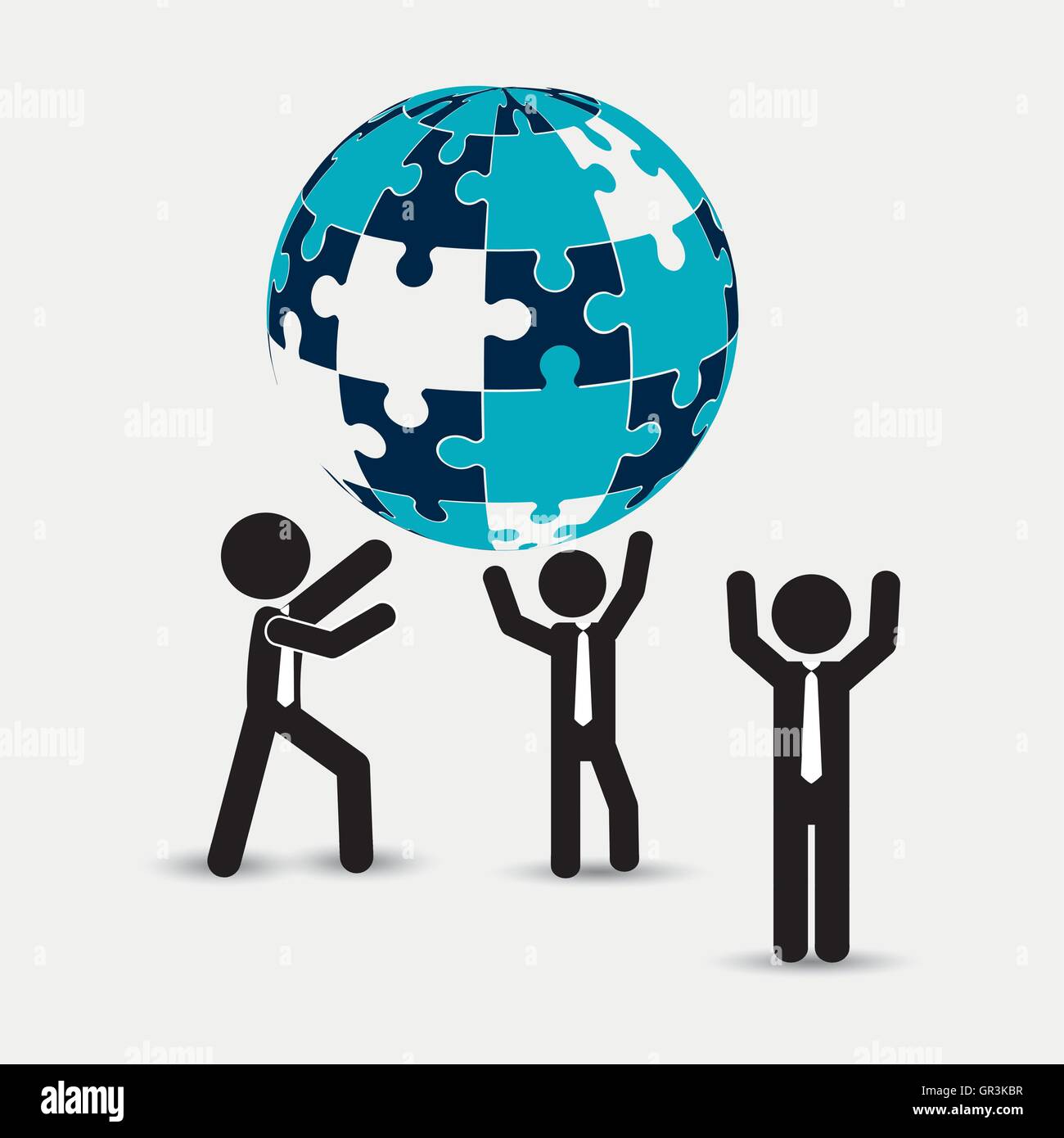 pictograms puzzle teamwork support design Stock Vector Image & Art - Alamy