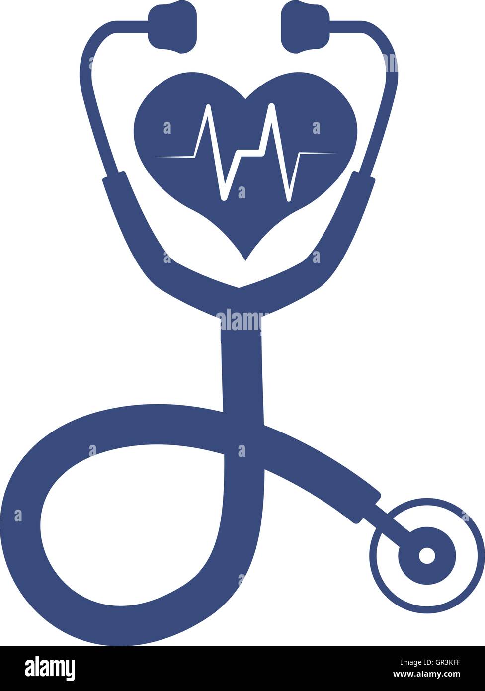 heart stethoscope medical care design Stock Vector Image & Art - Alamy