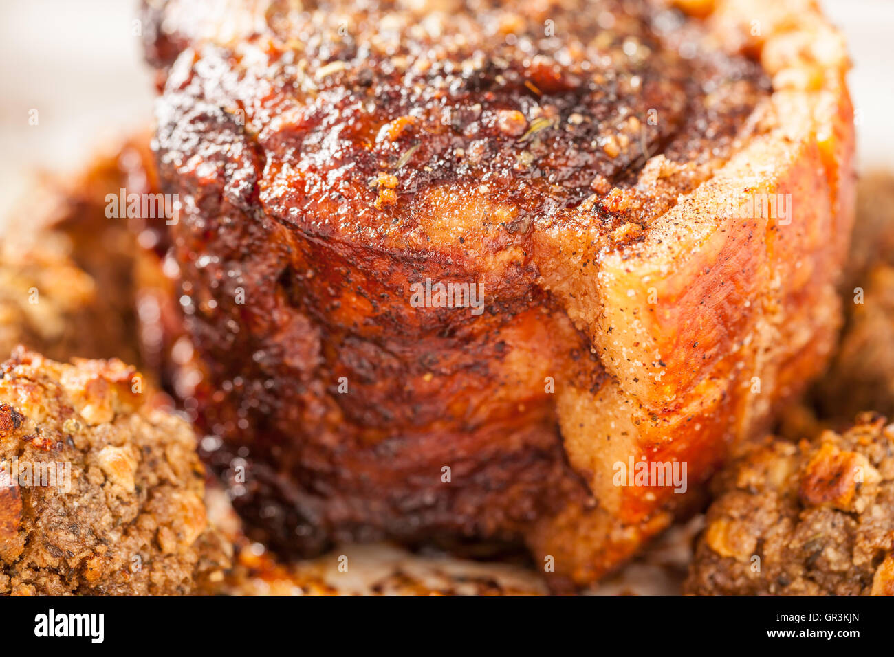 Traditional roast pork joint Stock Photo Alamy