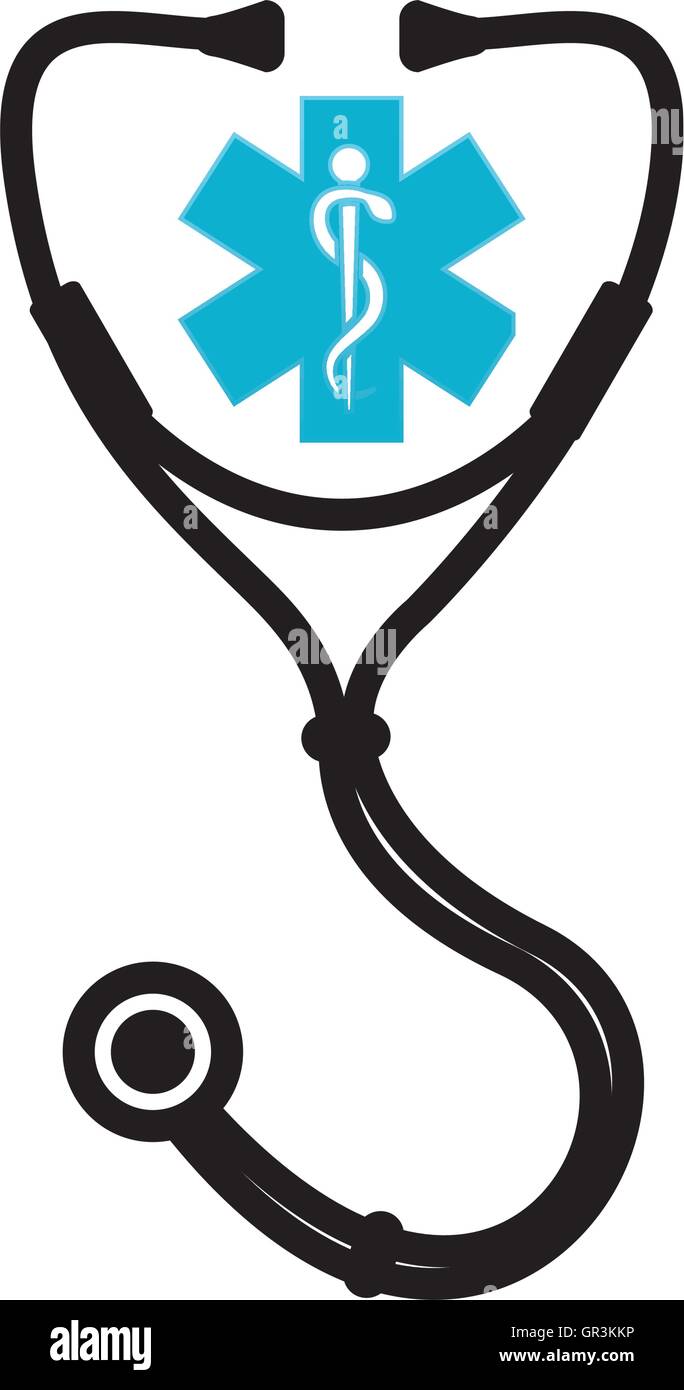 caduceus stethoscope medical care design Stock Vector Image & Art - Alamy