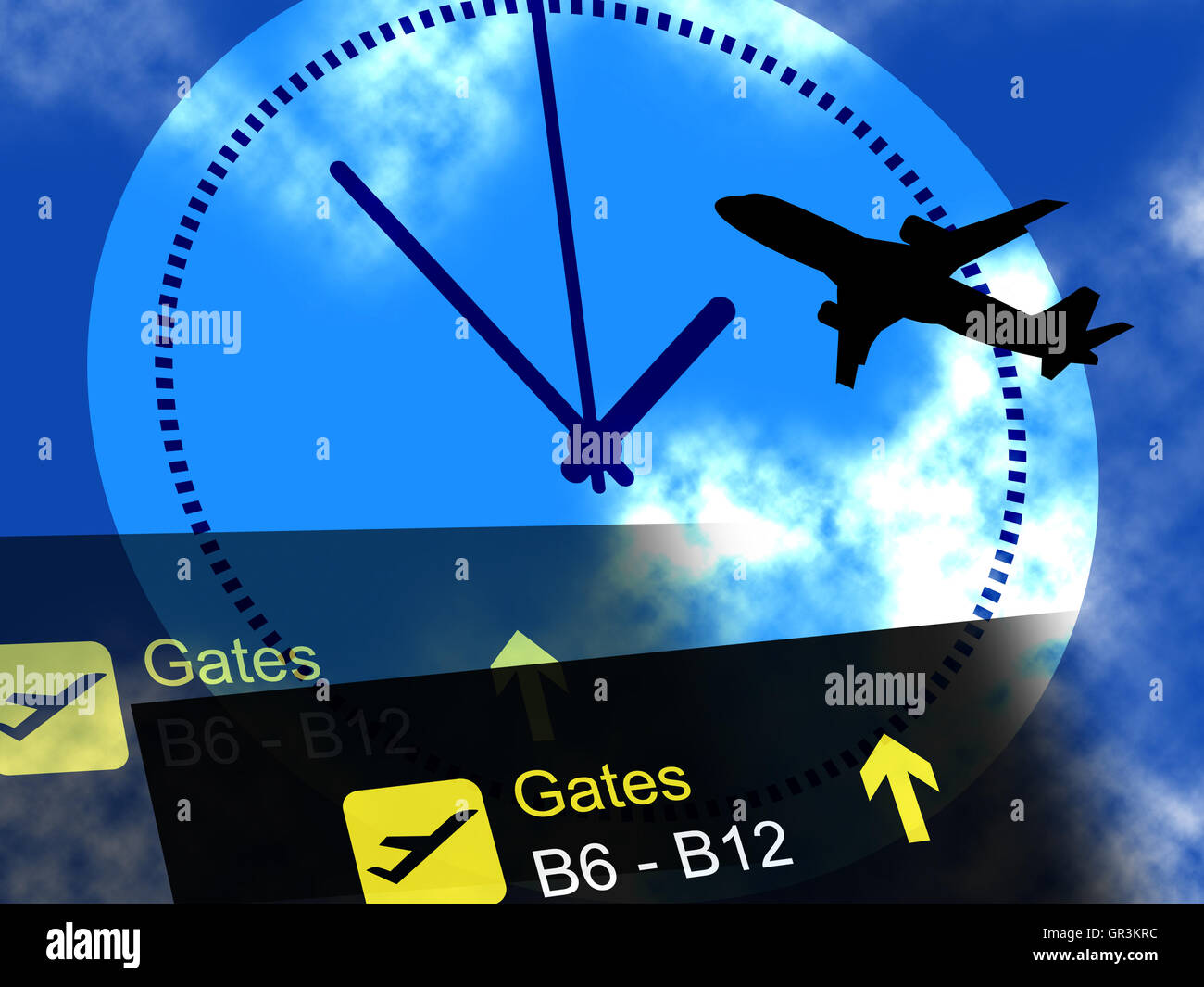 Flight Departures Representing Airline Aeroplane And International