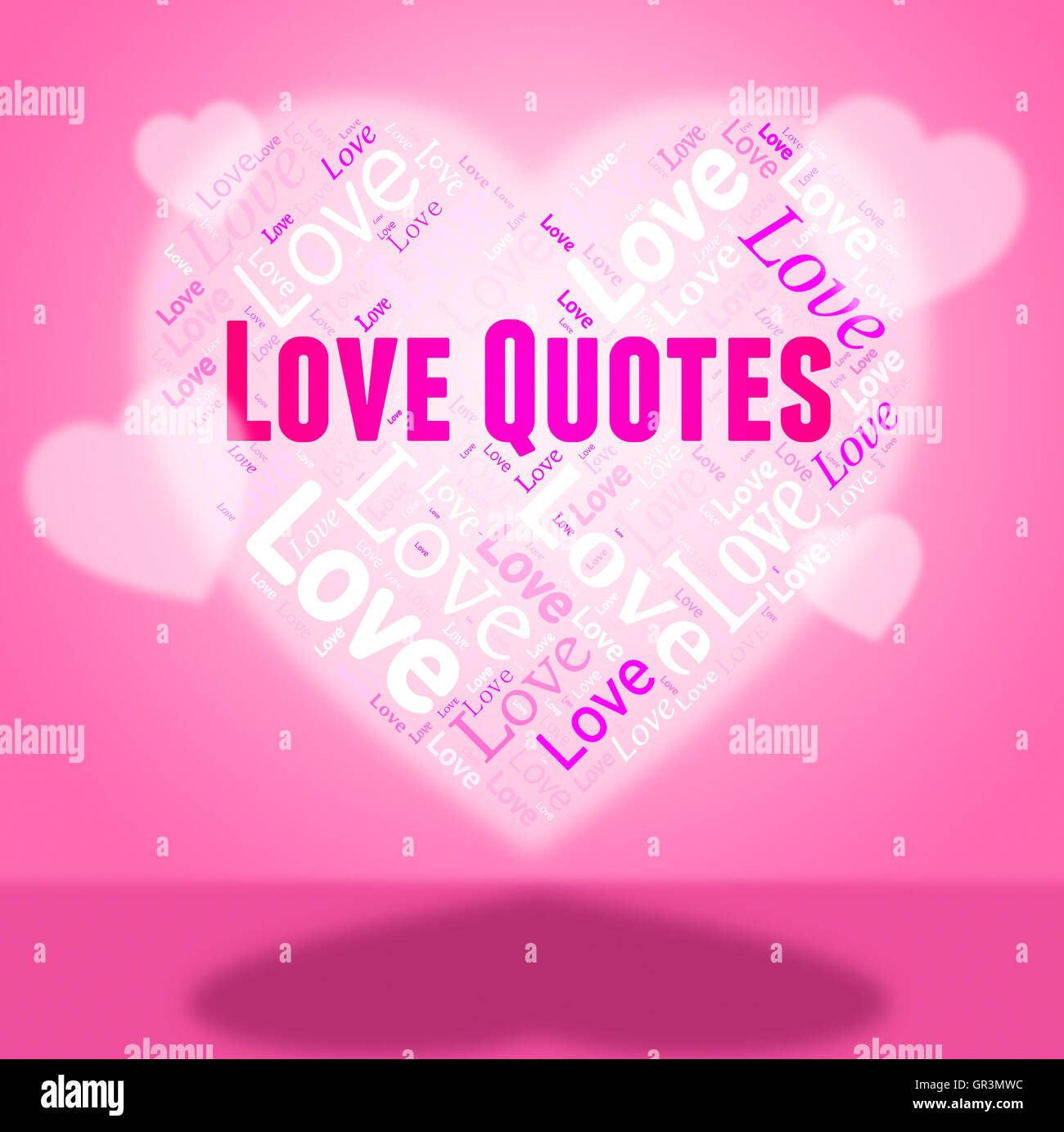 Love Quotes Representing Comment Inspiration And Passionate Stock Photo