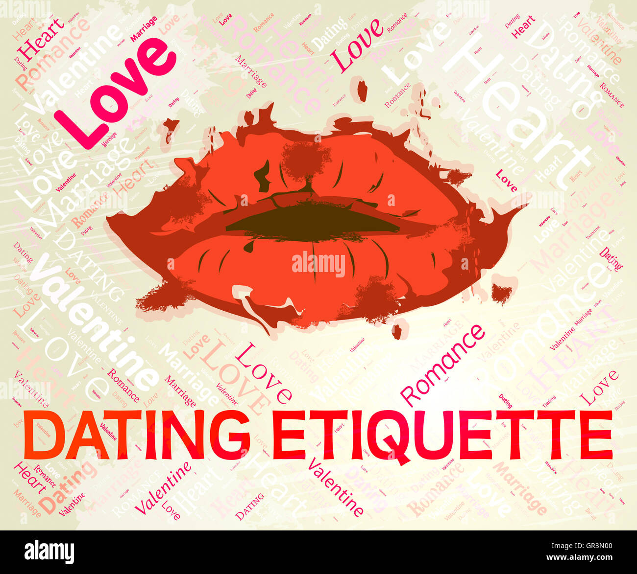 Dating Etiquette Representing Network Manners And Dates Stock Photo Alamy
