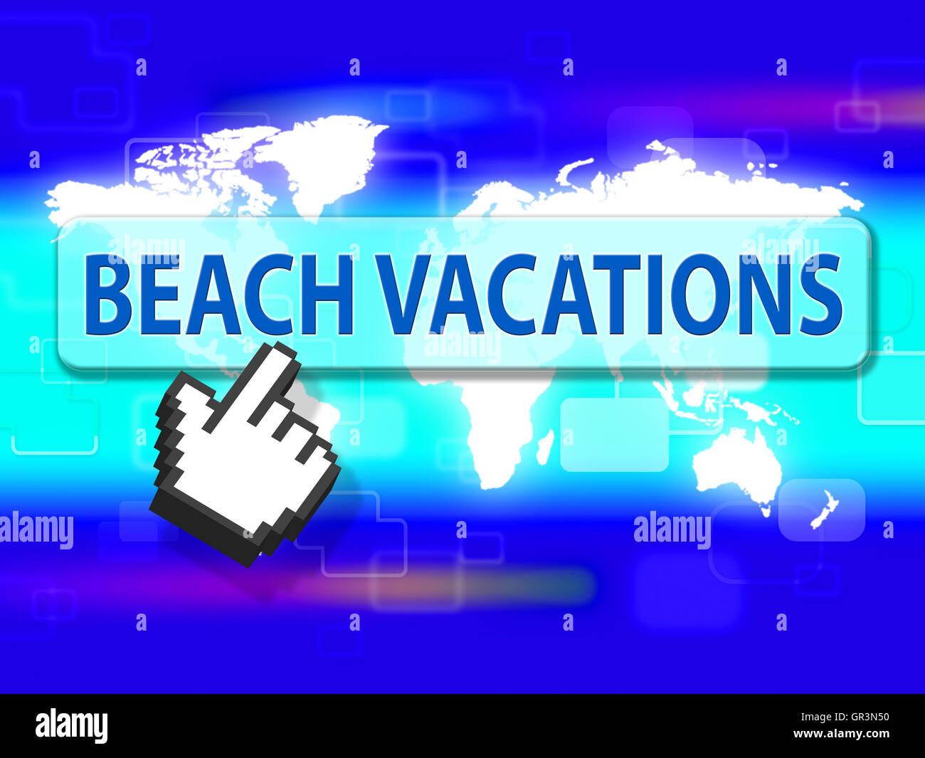 Beach Vacations Meaning Tropical Break And Coast Stock Photo - Alamy