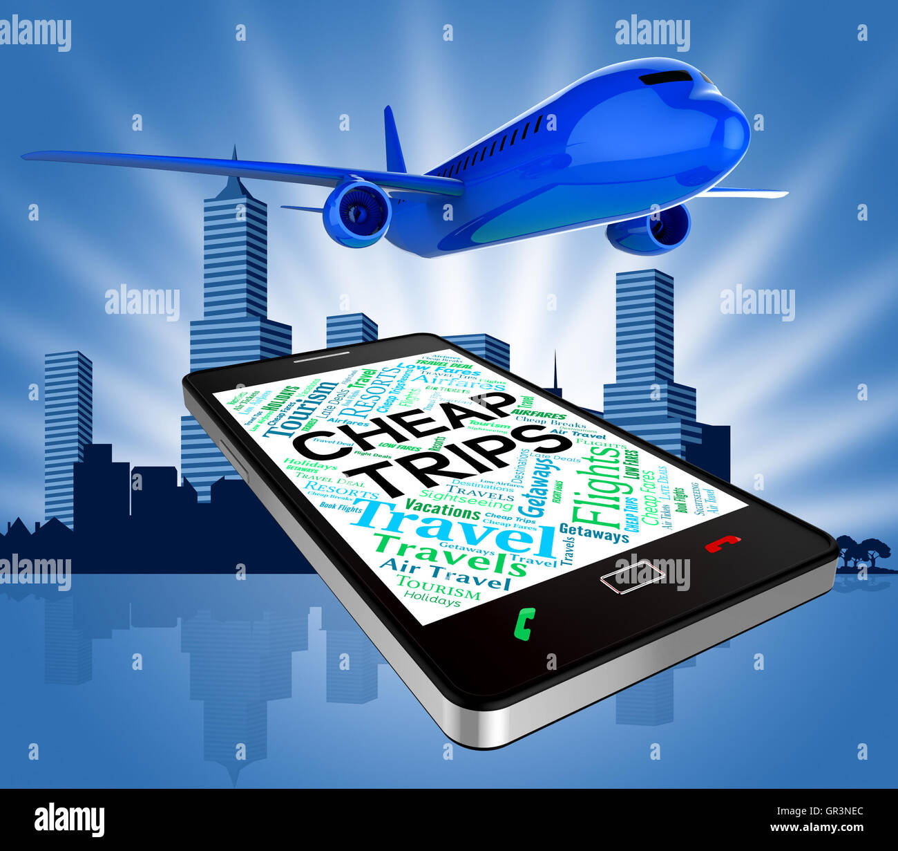 Cheap Trips Showing Travel Guide And Traveller Stock Photo Alamy