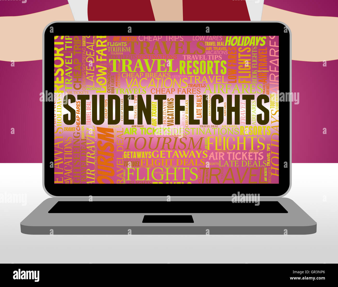 Student Flights Representing Plane Discount And Students Stock Photo