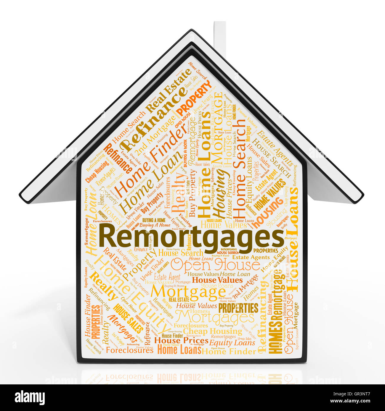 Remortgages House Meaning Home Residence And Remortgaging Stock Photo