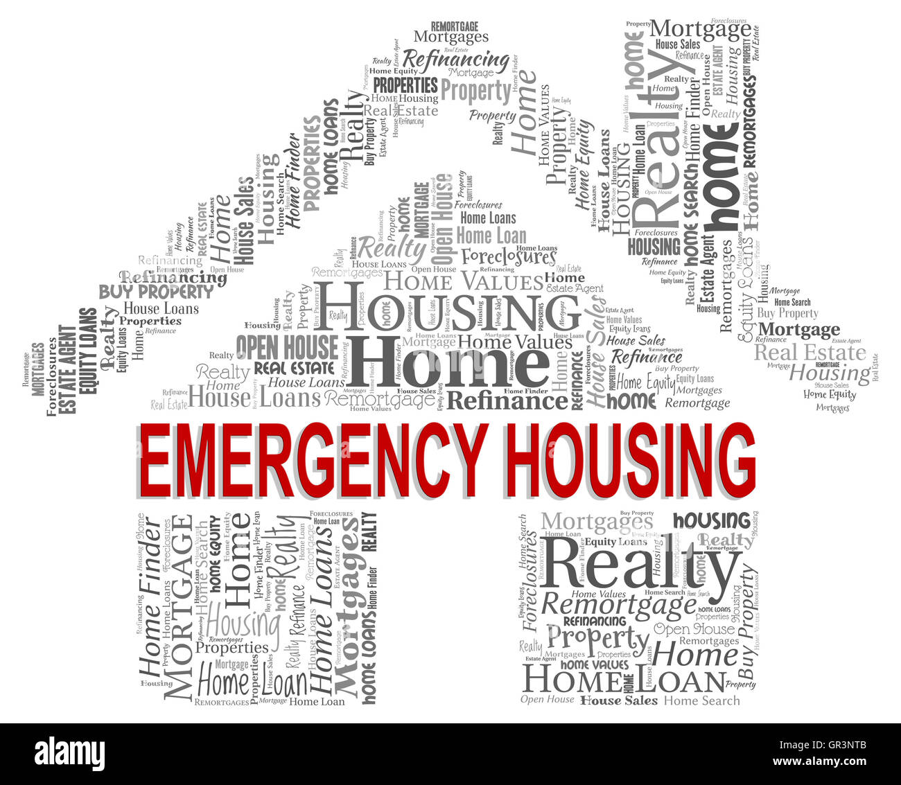 Emergency Housing Indicating Critical Houses And Property Stock Photo